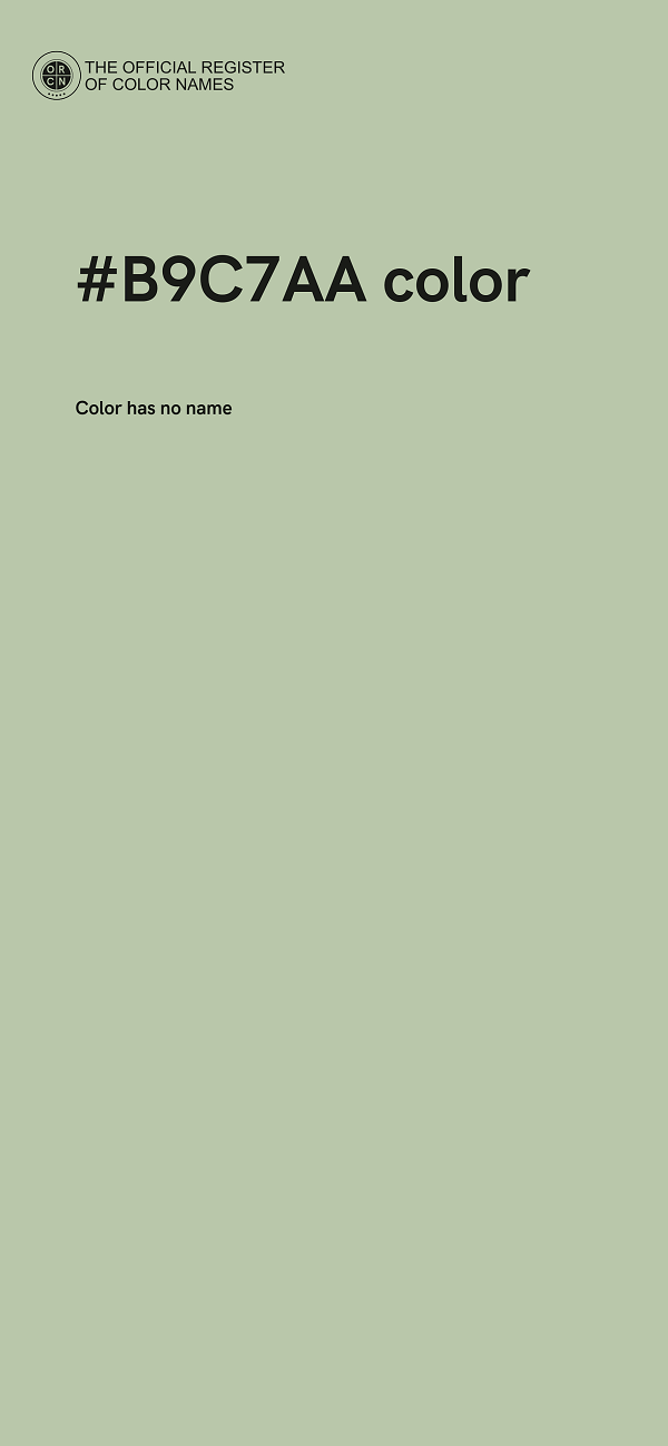 #B9C7AA color image