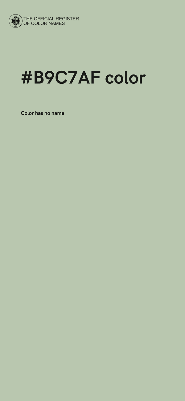 #B9C7AF color image
