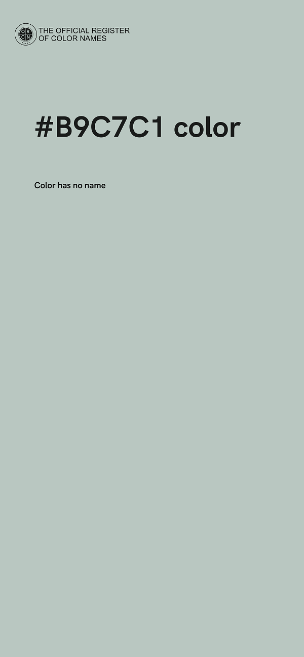 #B9C7C1 color image