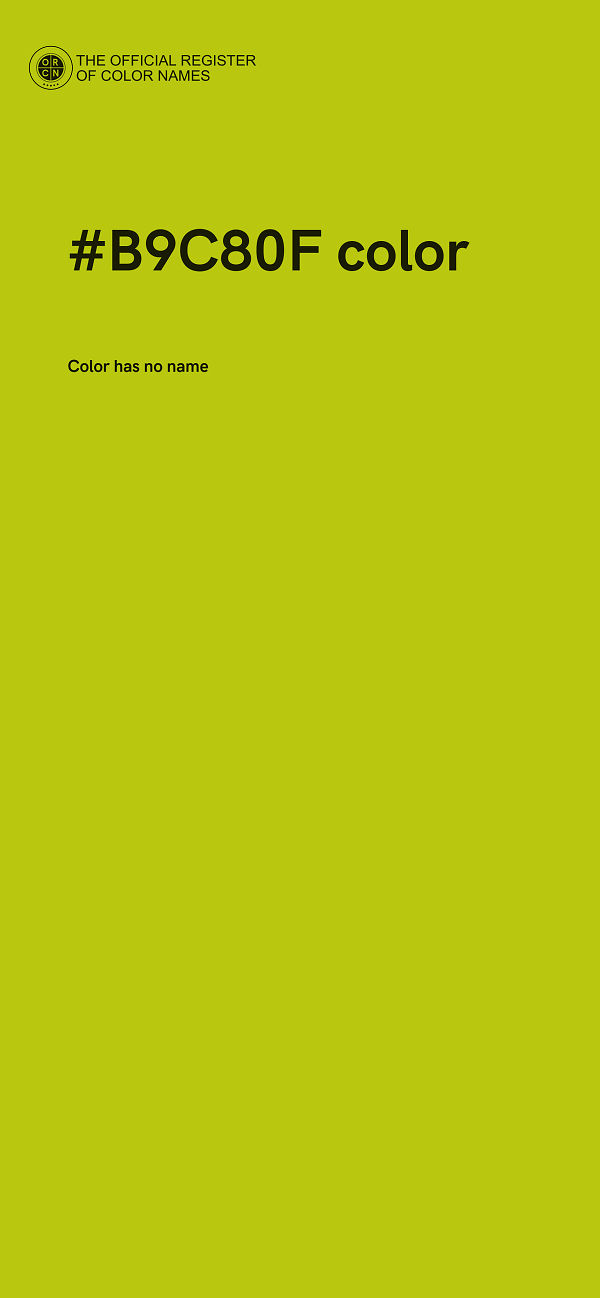 #B9C80F color image