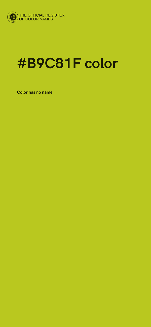 #B9C81F color image