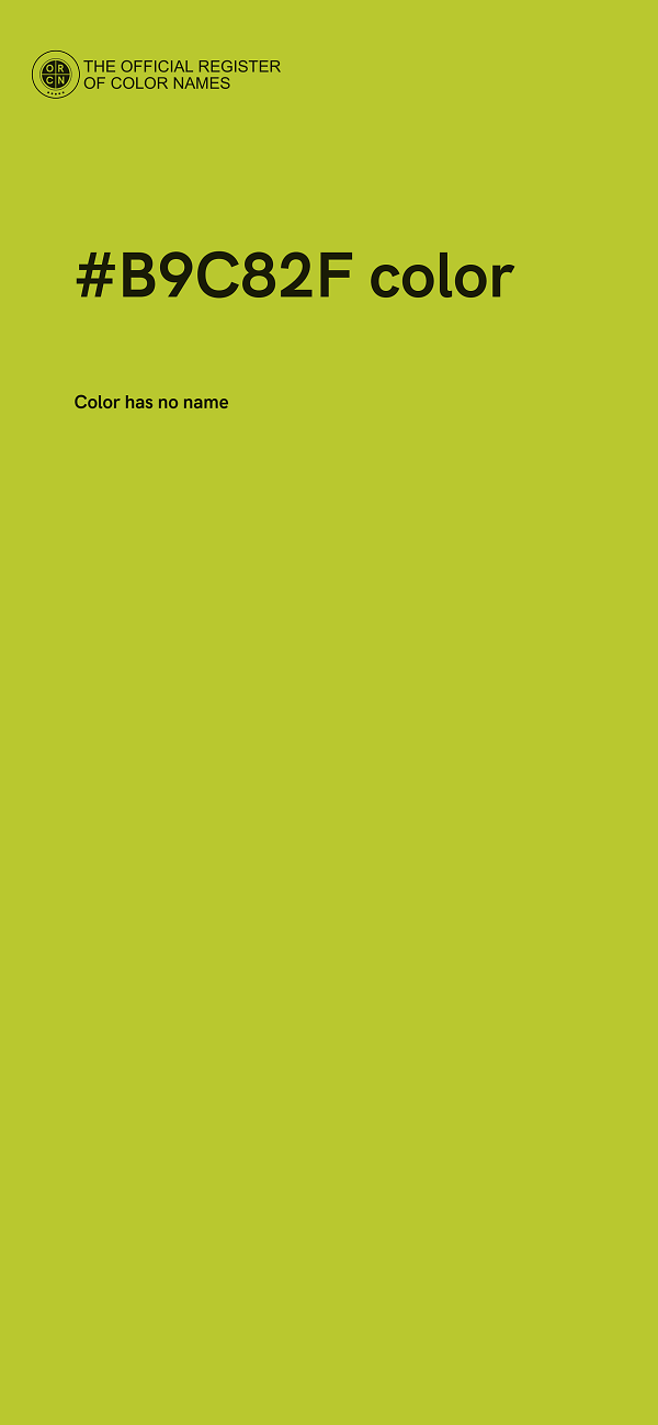 #B9C82F color image