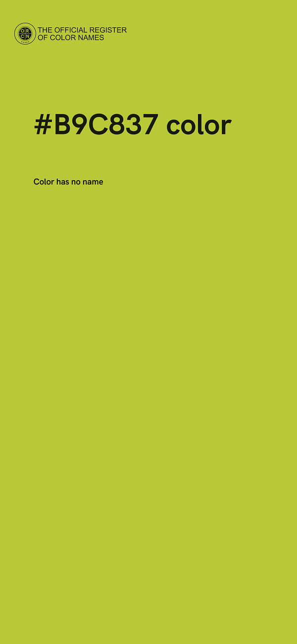 #B9C837 color image