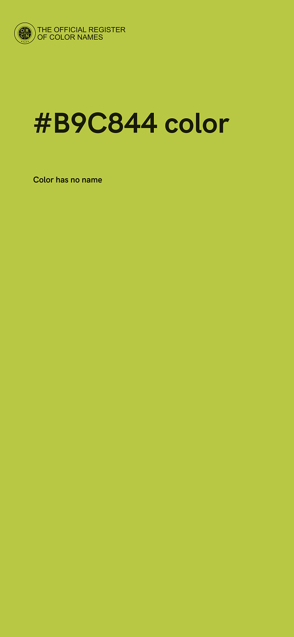 #B9C844 color image