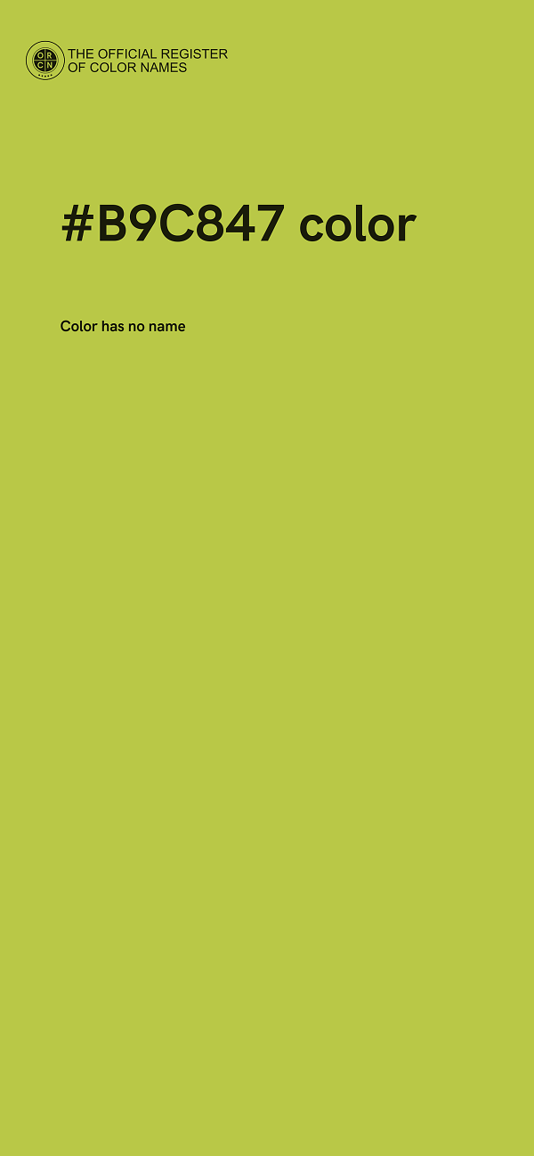 #B9C847 color image