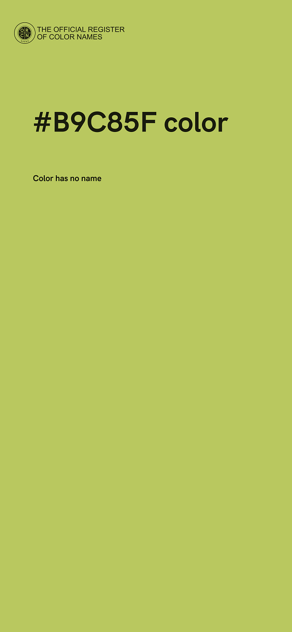 #B9C85F color image