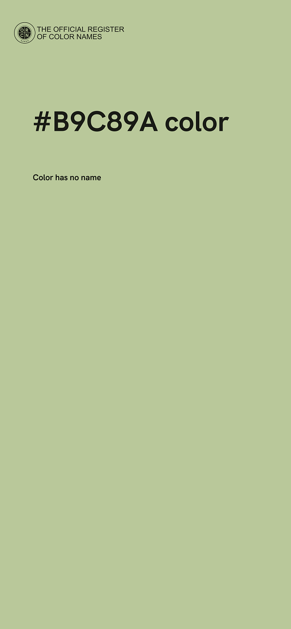 #B9C89A color image