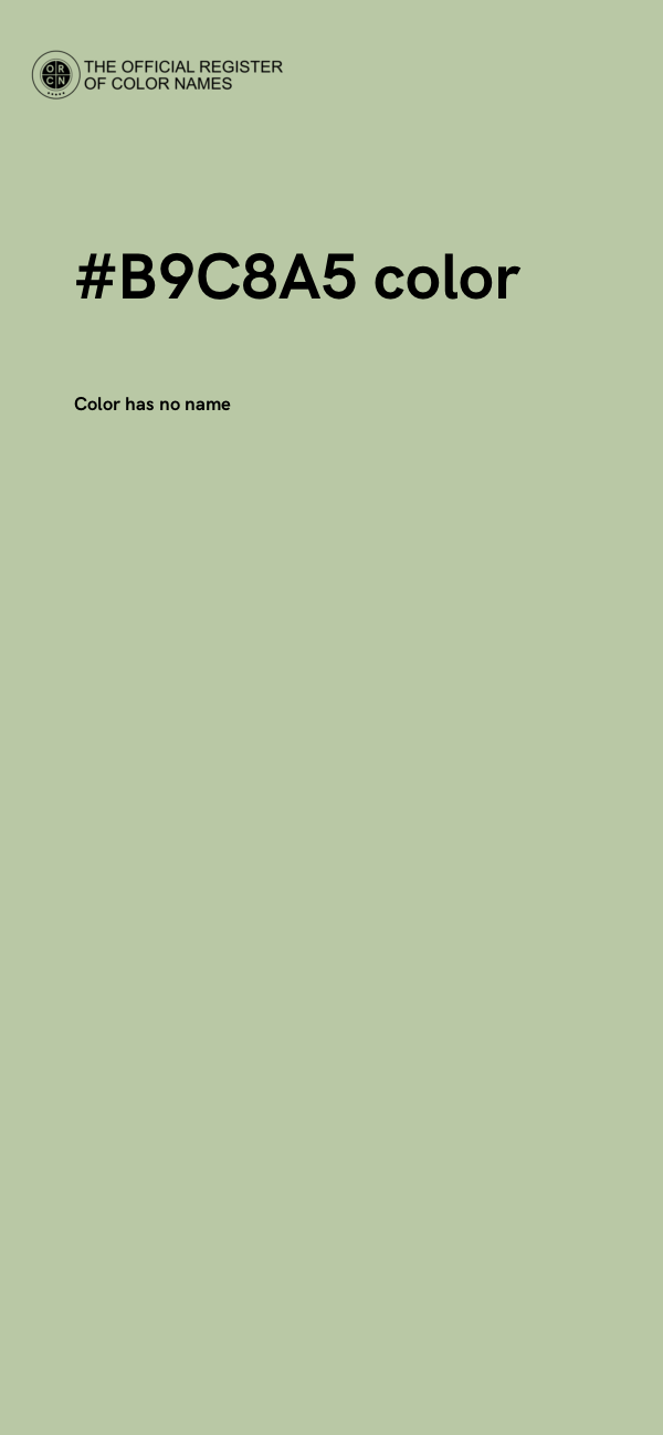 #B9C8A5 color image
