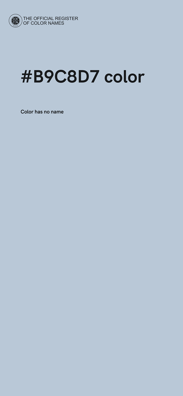 #B9C8D7 color image