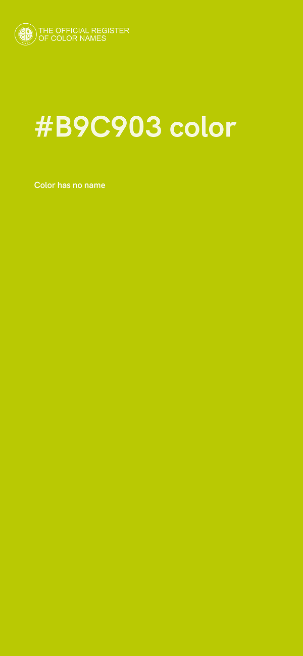 #B9C903 color image