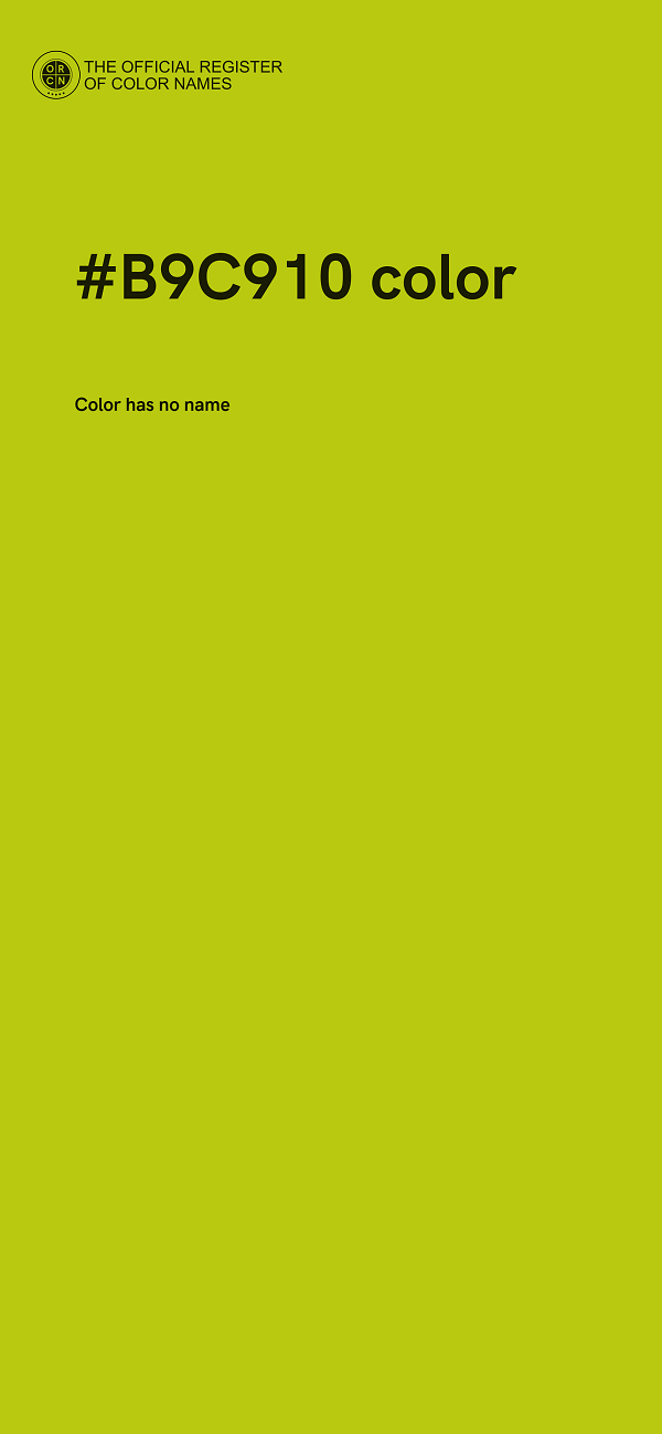 #B9C910 color image