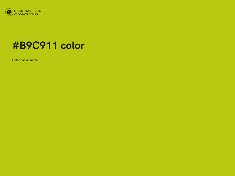 #B9C911 color image
