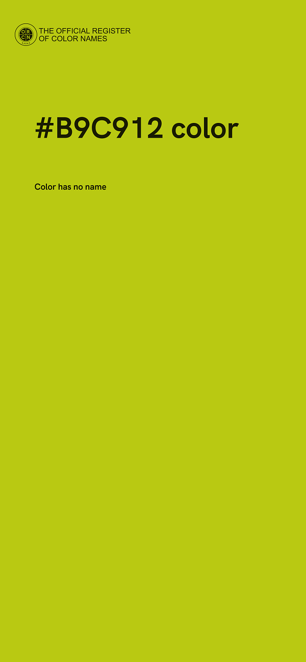 #B9C912 color image