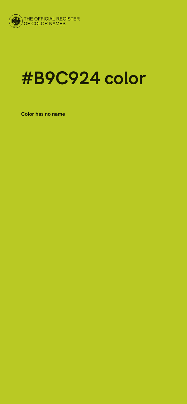 #B9C924 color image