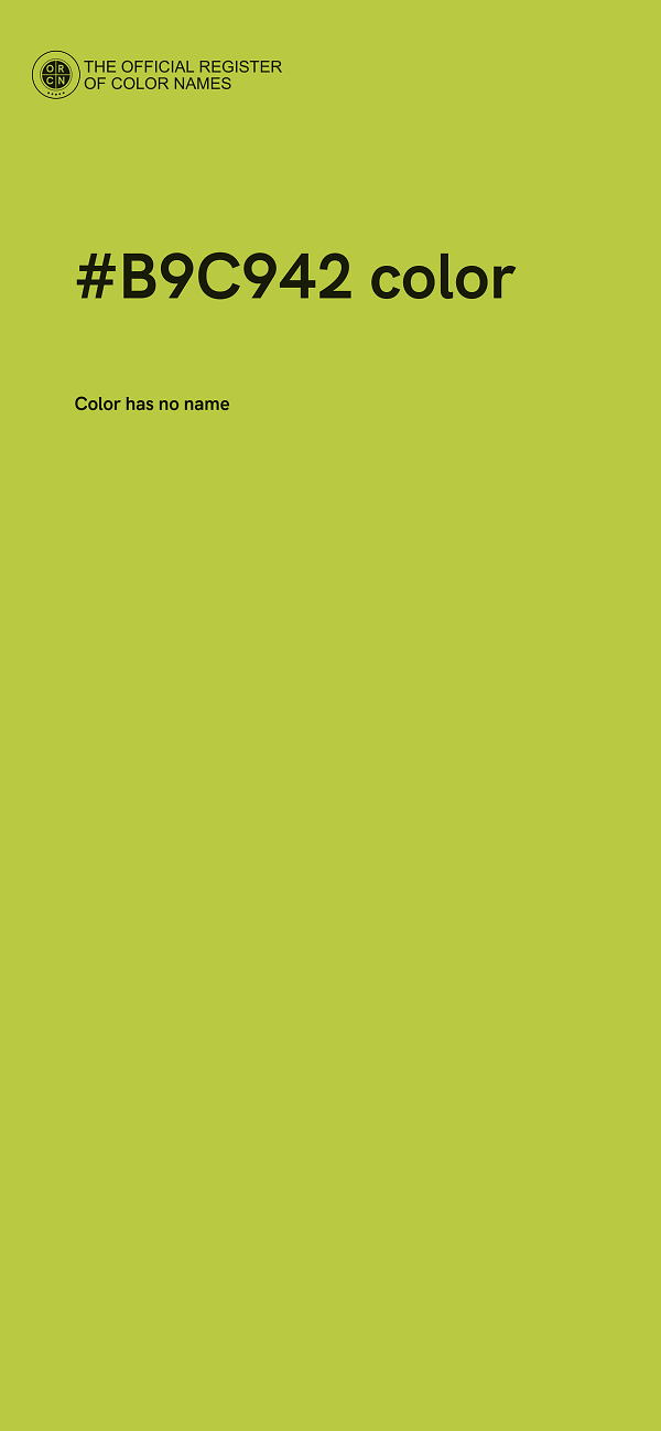 #B9C942 color image