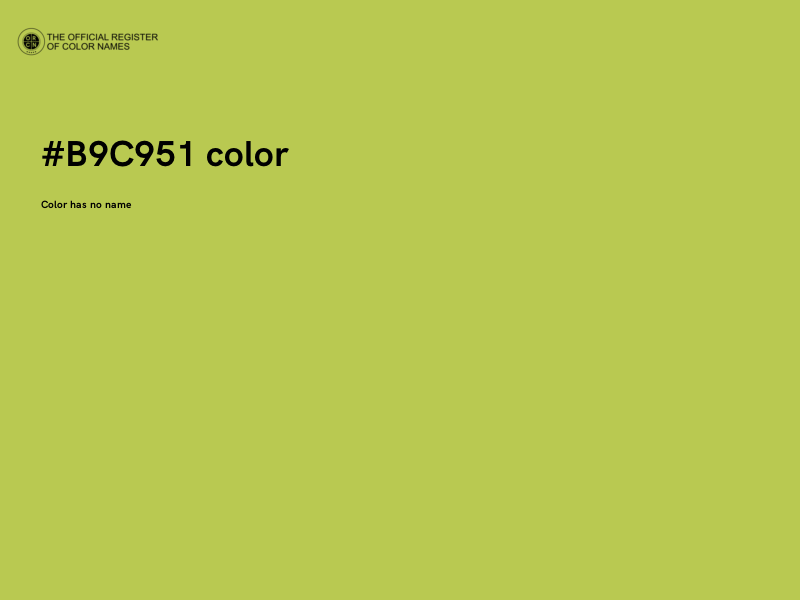#B9C951 color image