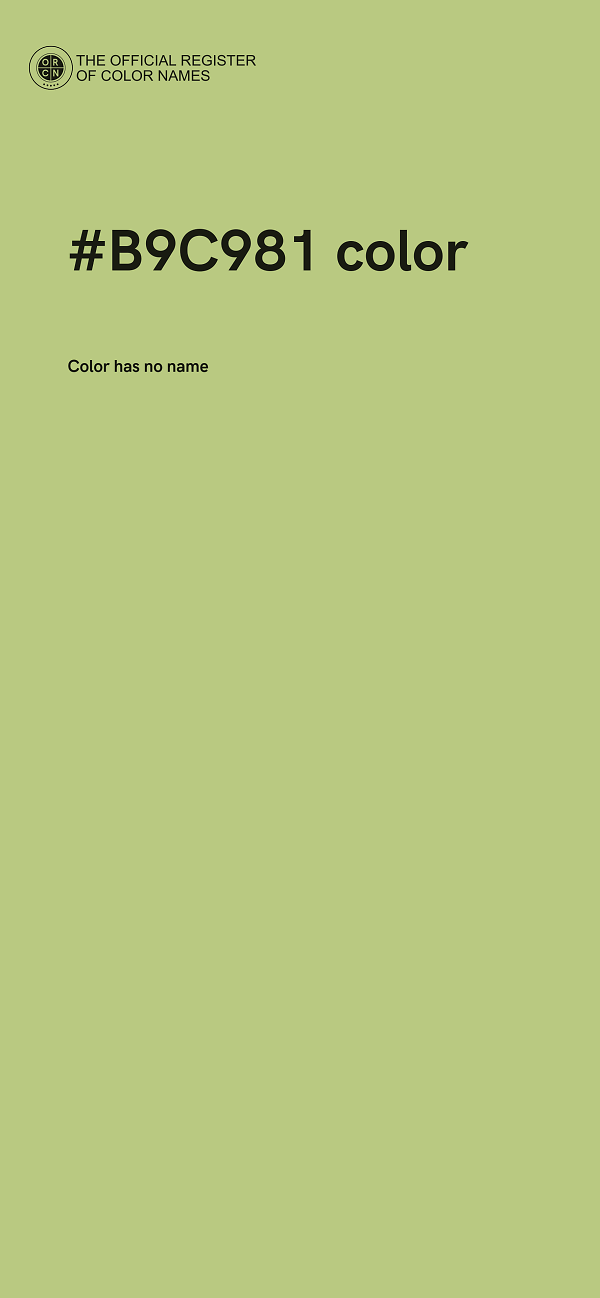 #B9C981 color image