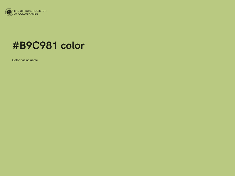 #B9C981 color image