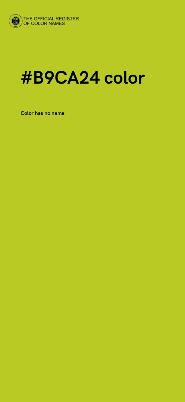 #B9CA24 color image