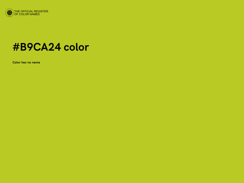 #B9CA24 color image