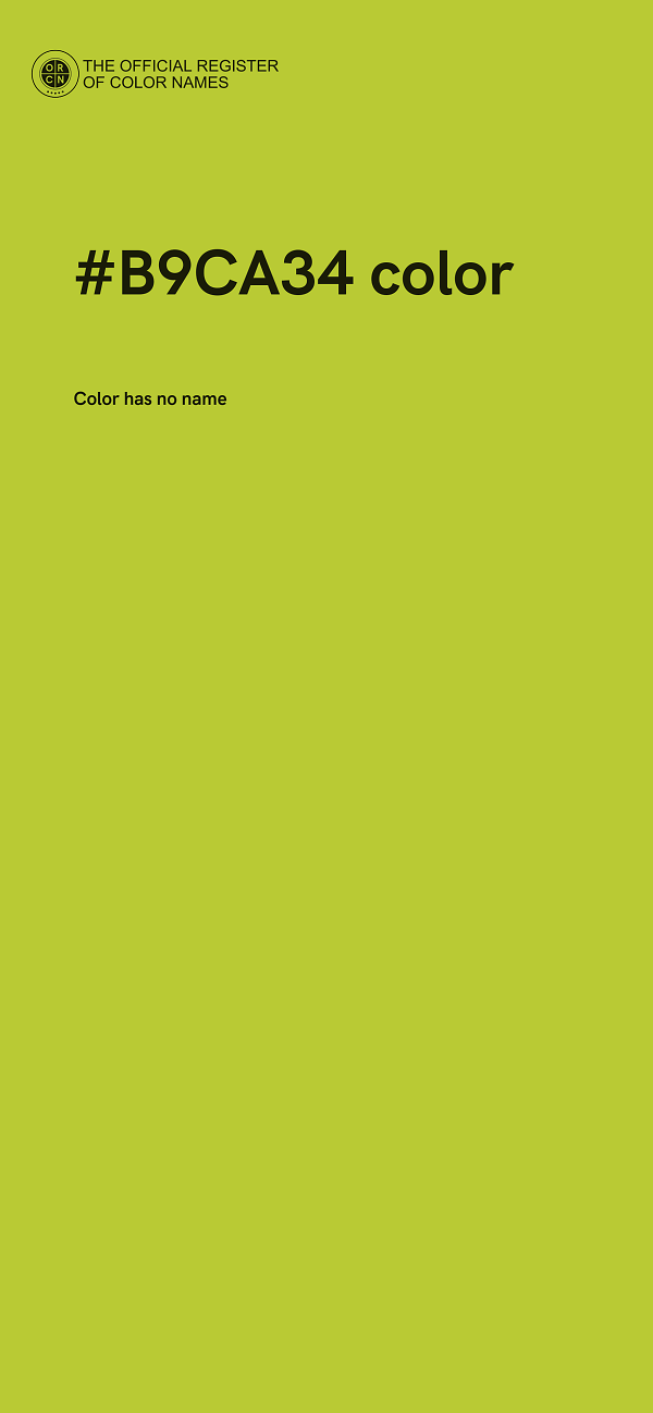 #B9CA34 color image
