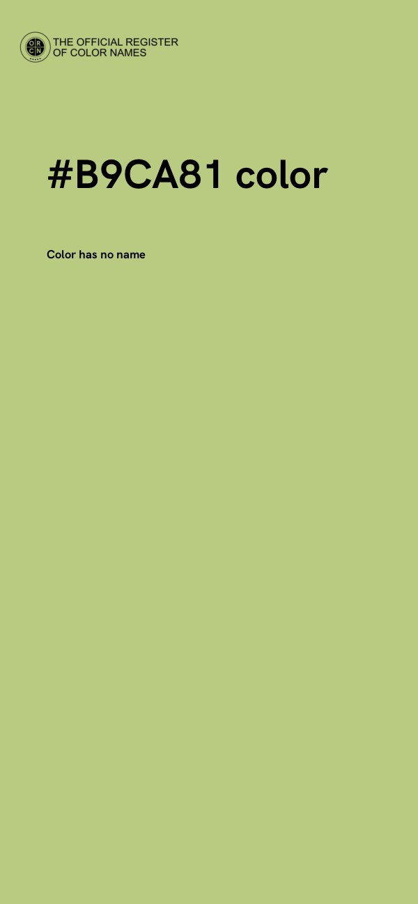 #B9CA81 color image