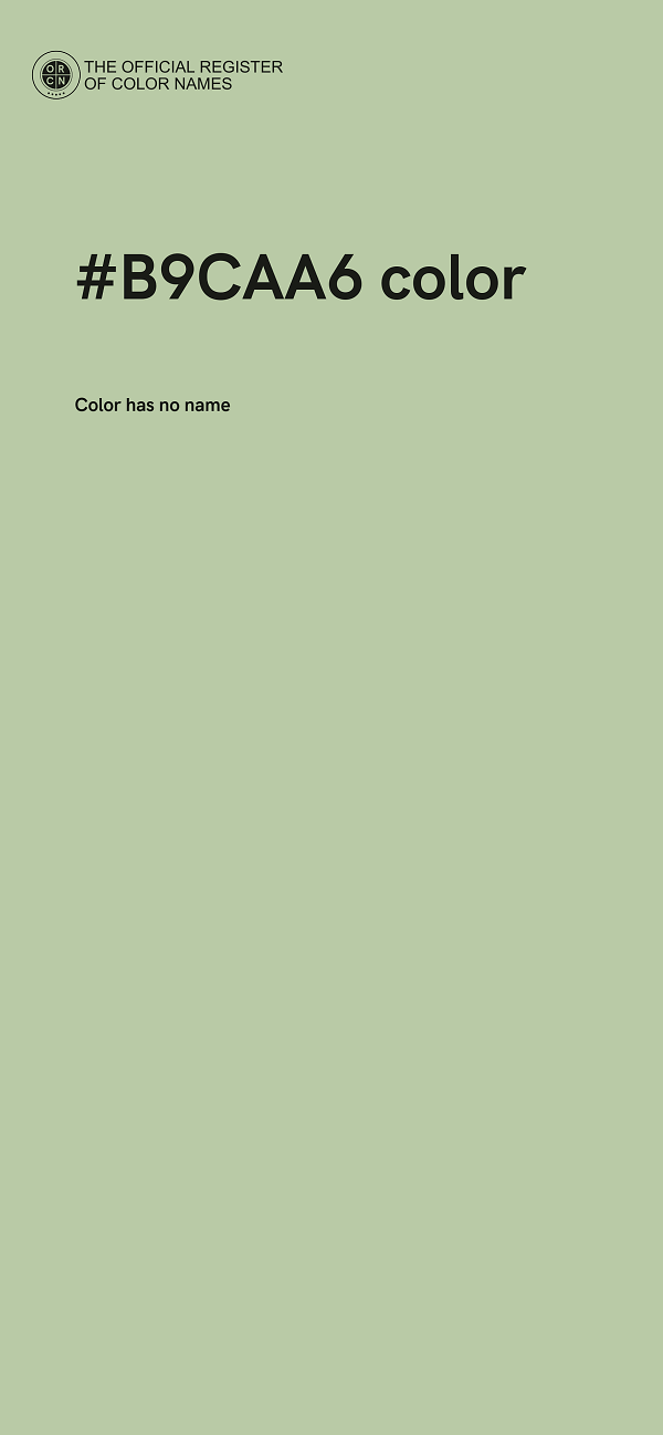 #B9CAA6 color image