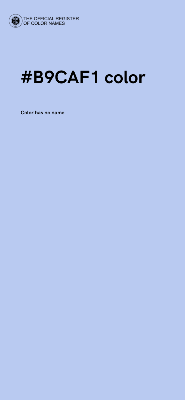 #B9CAF1 color image