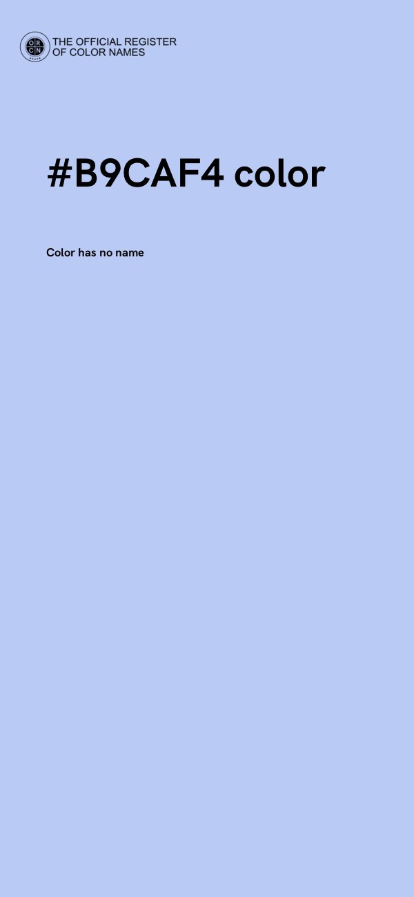 #B9CAF4 color image