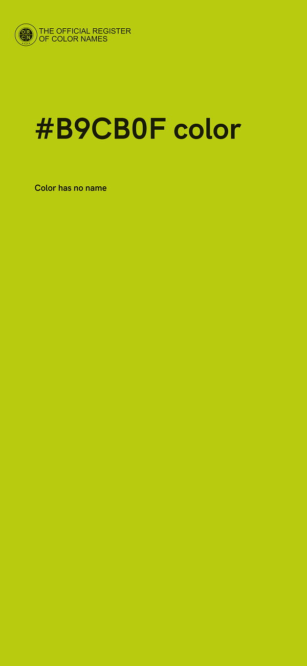 #B9CB0F color image