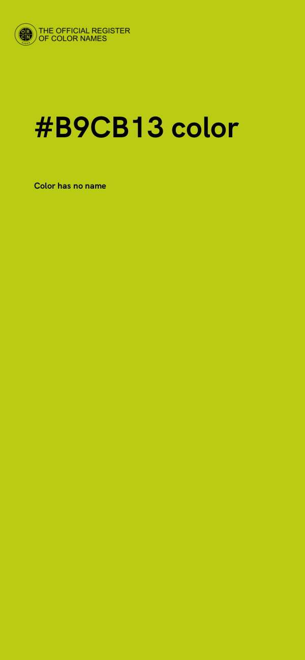 #B9CB13 color image