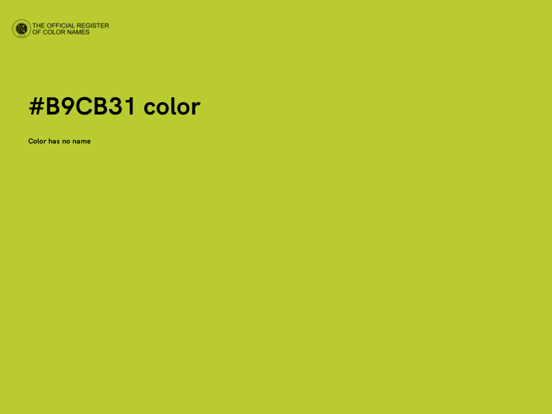 #B9CB31 color image