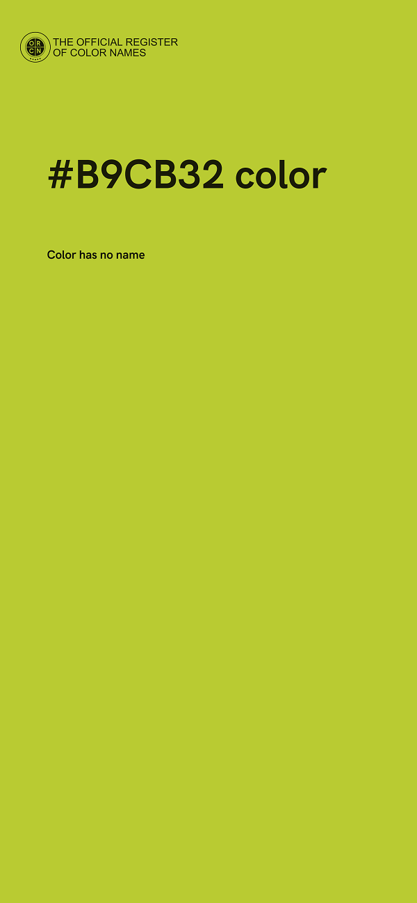 #B9CB32 color image