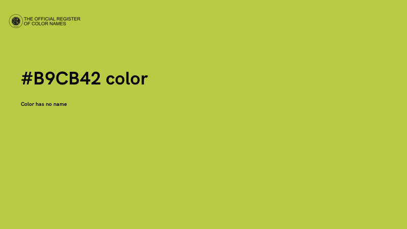 #B9CB42 color image