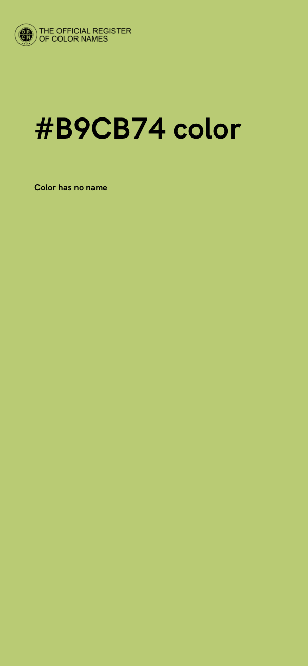 #B9CB74 color image