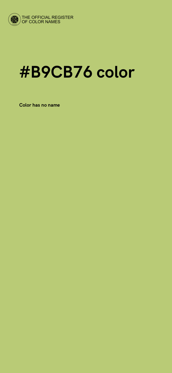 #B9CB76 color image