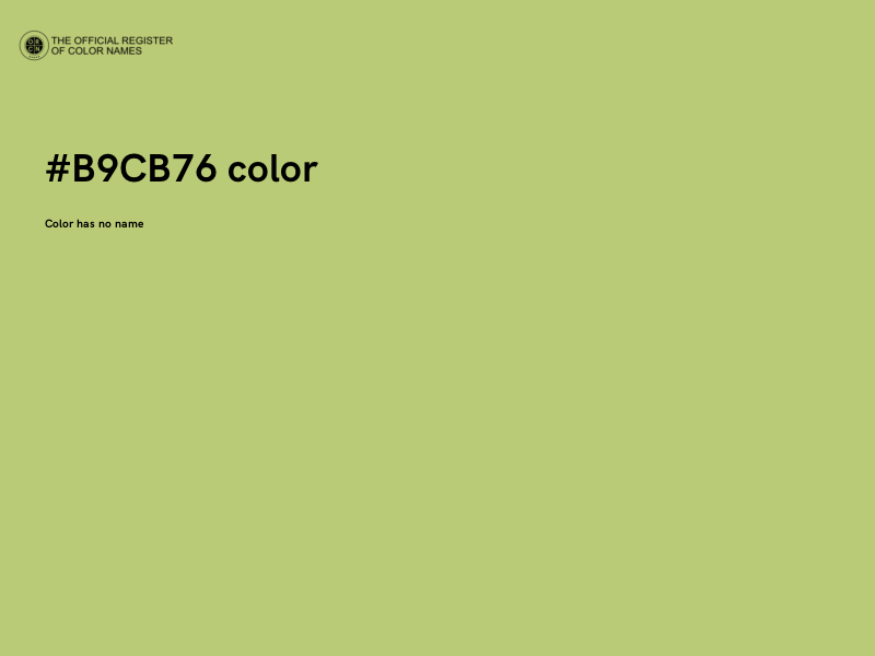 #B9CB76 color image