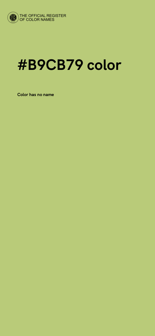 #B9CB79 color image