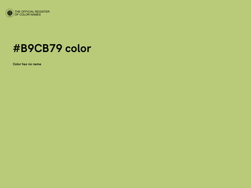 #B9CB79 color image