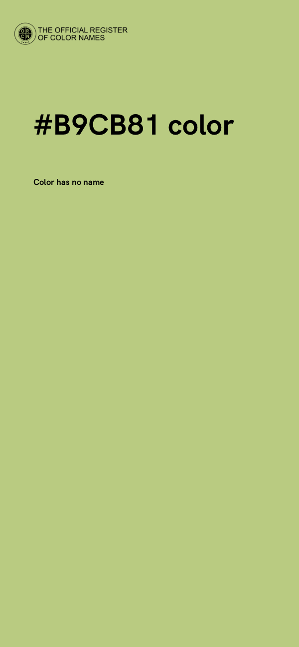 #B9CB81 color image