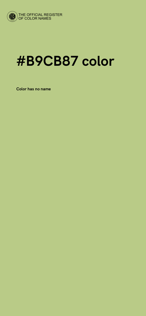 #B9CB87 color image
