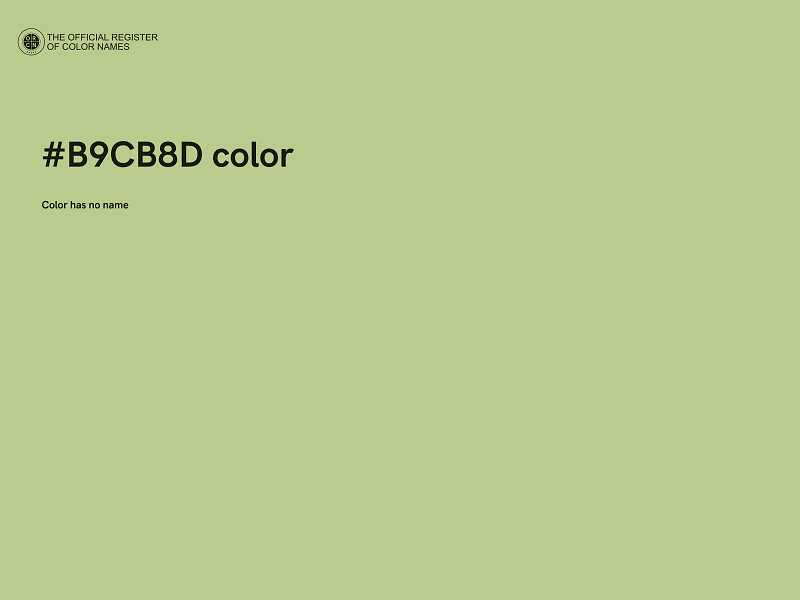 #B9CB8D color image