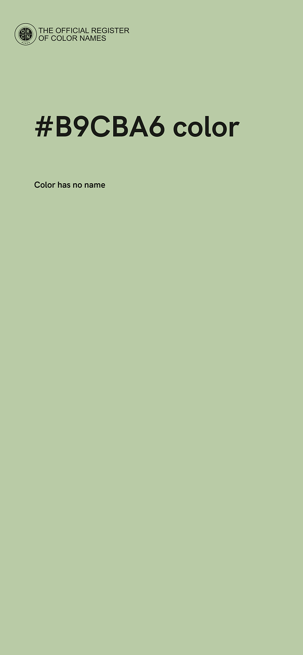 #B9CBA6 color image