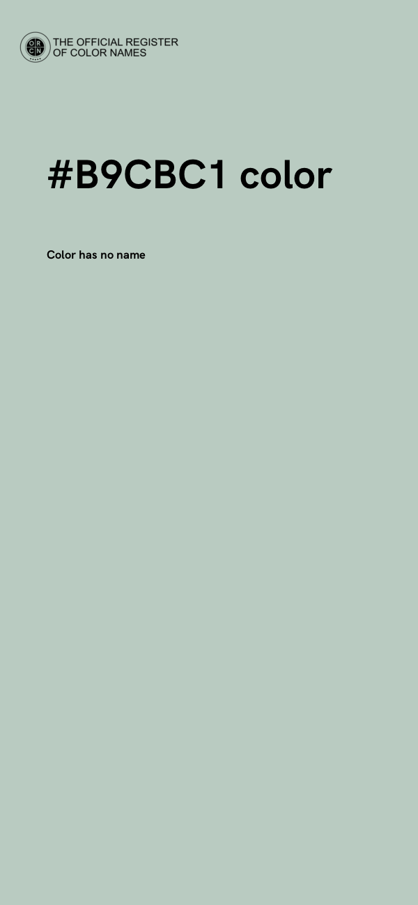 #B9CBC1 color image