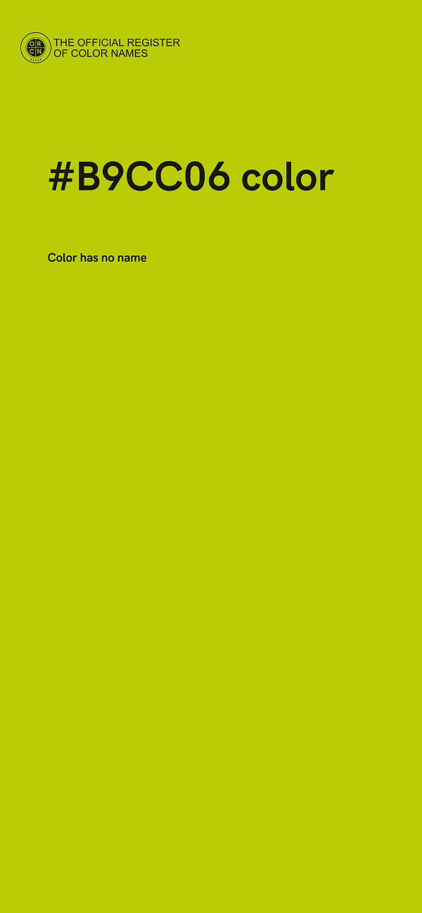 #B9CC06 color image