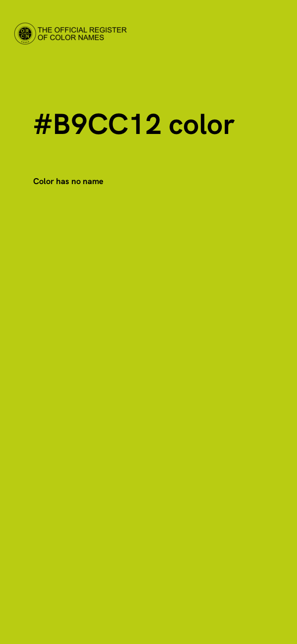 #B9CC12 color image