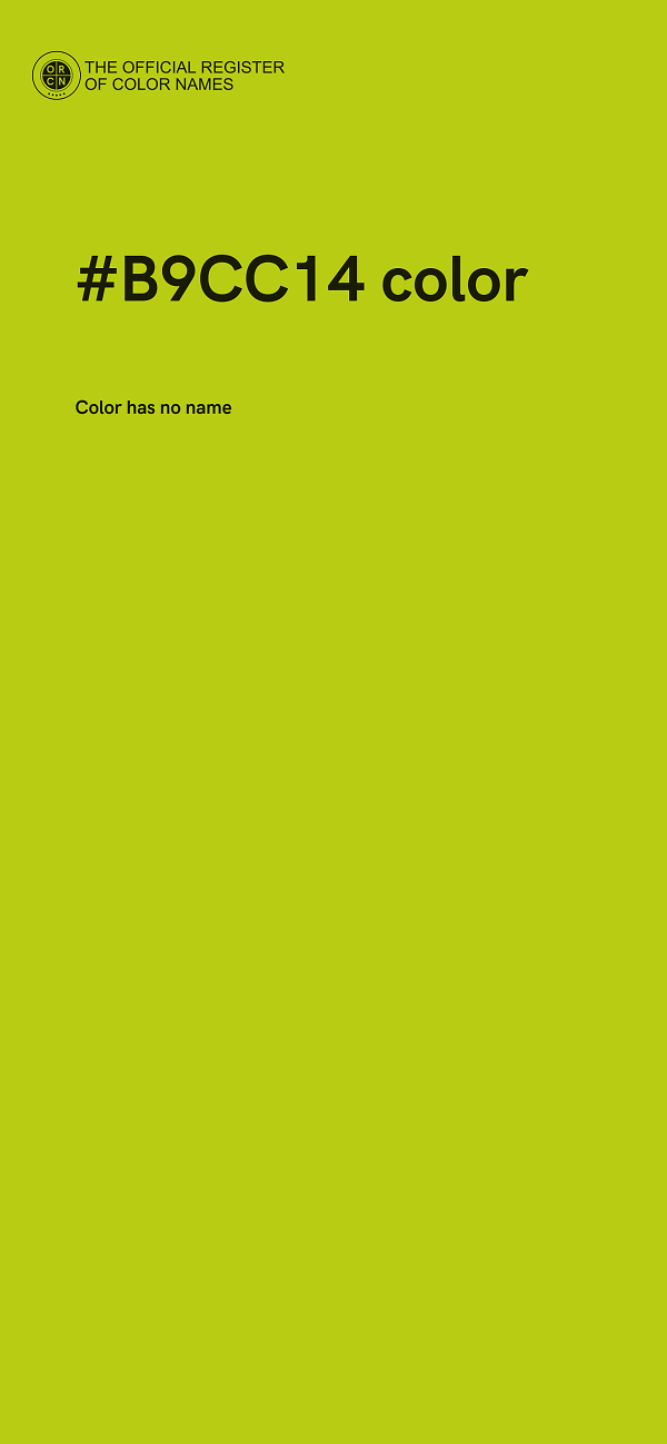 #B9CC14 color image