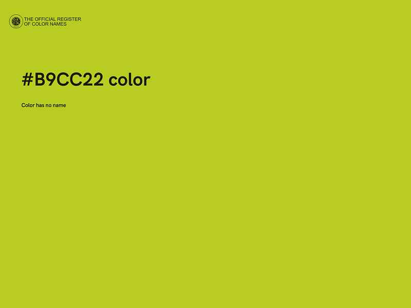 #B9CC22 color image