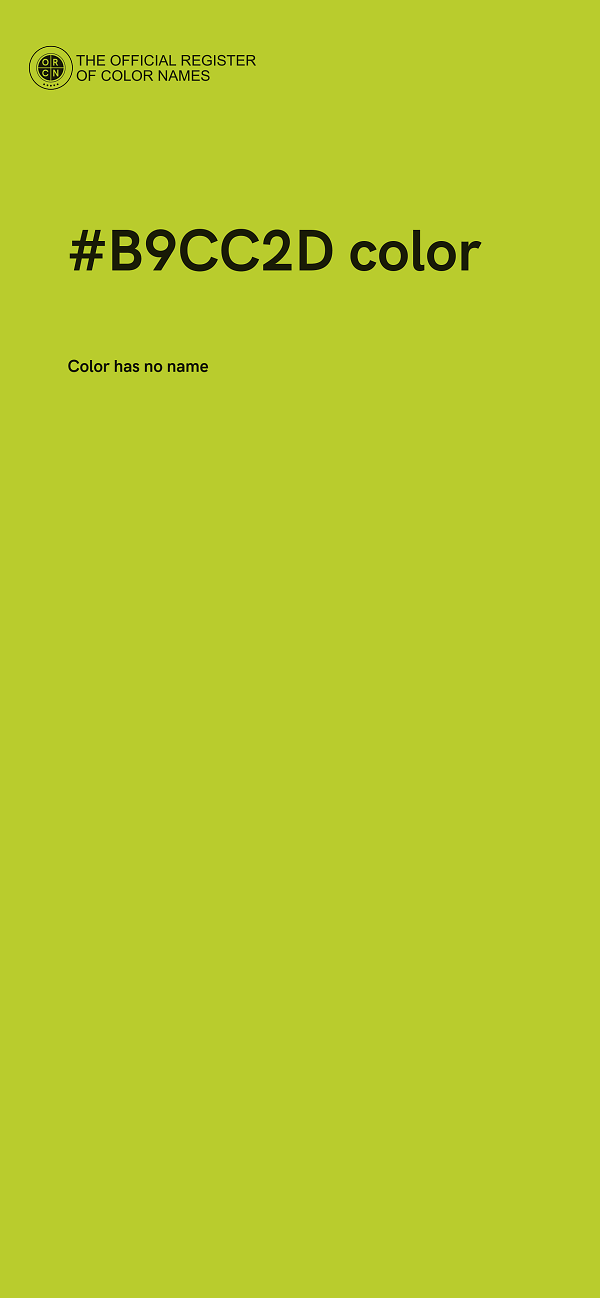 #B9CC2D color image