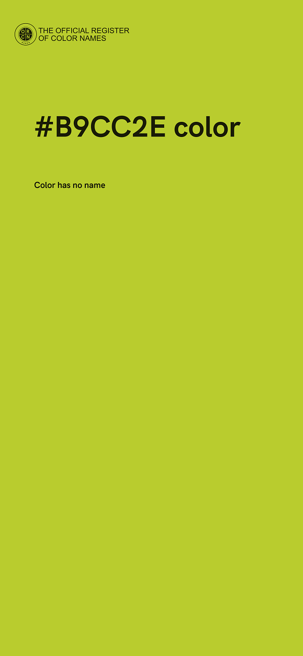 #B9CC2E color image